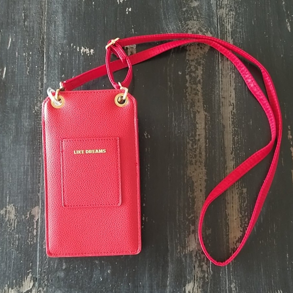 Red Quilted Phone Carrier - Picture 3 of 3